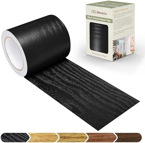 Besezx Wood Grain Tape, 3.9" X15', Self Adhesive Wood Grain Repair Patch by Besezx