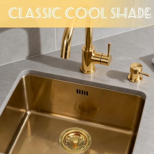10 Pcs 3-1/2 Inch Gold Kitchen Sink Plug Stainless Steel Sink Drain Strainer - Image 5