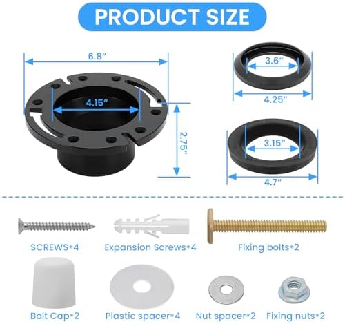 3" RV Toilet Flange & Seal Kit w/12" Hose - Image 4