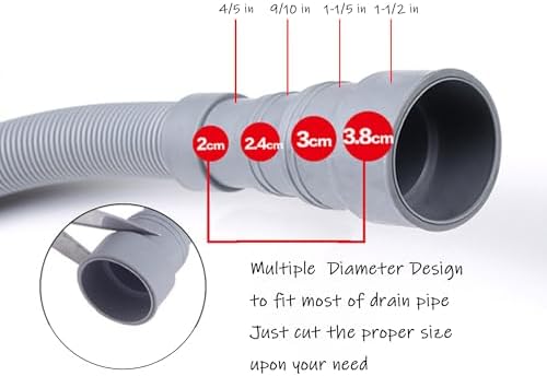 HLMOptimo 16 Feet Universal Washing Machine Drain Hose Flexible Dishwasher - Image 2