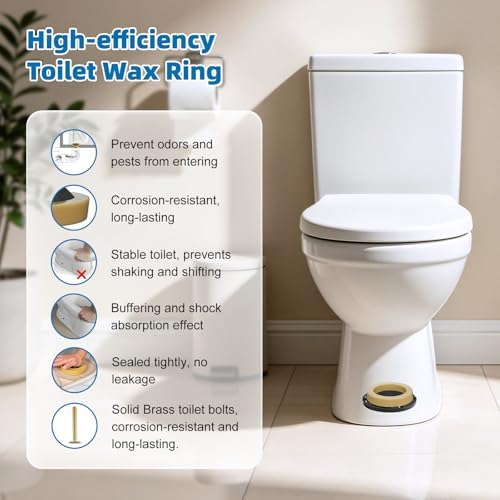 2-Pack Universal Extra Thick Toilet Wax Ring, Toilet Ring - Image 2