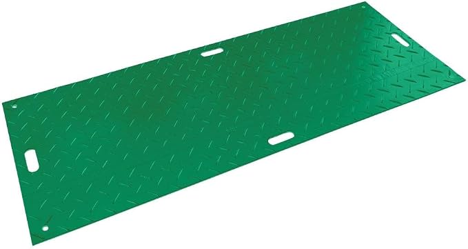 10 Pk 3' x 8' - 1/2" Thick Heavy Duty Green Ground Protection Mats - Easily - Image 9