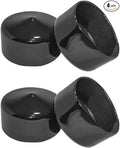 Rubber Pipe Cap End Caps 2 Inch Round Black Vinyl Covers Pack of 4 Hardware by YAFIYGI