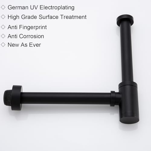 RANDOM Black Brass Bottle P Trap - Image 6