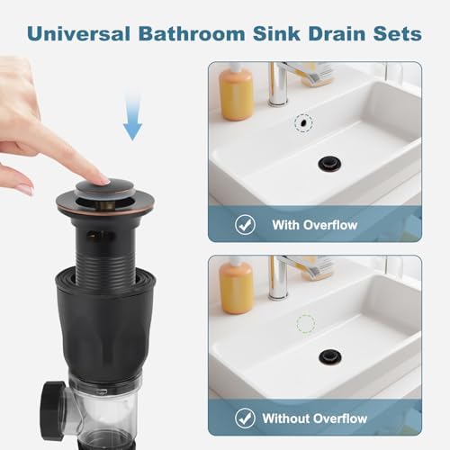 Bathroom Sink Drain Kit, Drain Pipe - Image 2