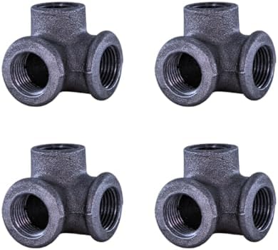 3/4" 3-WAY ELBOW: Industrial Threaded Black Iron Pipe Fittings; Natural by PRIMPIPEWORKS