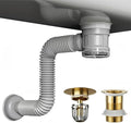 Bathroom Sink Drain Kit with Clear Bottle Trap and Flexible Water Seal Pipe by Unknown