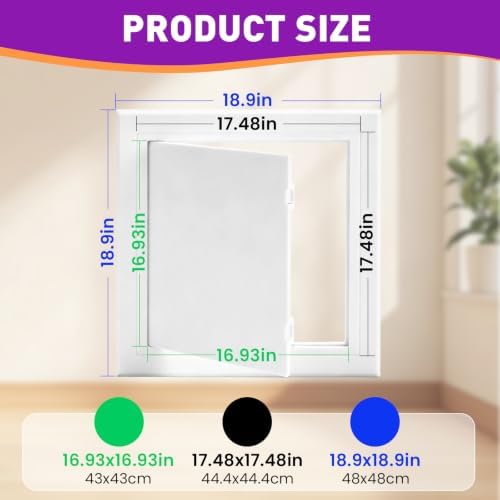 18x18 Inch Access Panel for Drywall and Ceiling, ABS Plumbing Access Door - Image 2