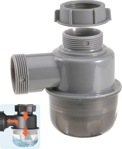 Sink Trap 1 1/2'' P-Trap Replacement Upgrade Visible Removable Easy to Clean by QruiLanTu
