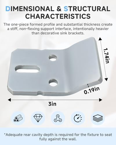 2 Pieces Wall Mounted Sink Hook Bracket 1224196, Sink Wall Mount Bracket - Image 6