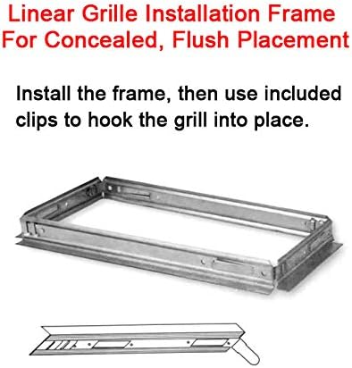 HVAC Premium 20"W X 8"H Linear Aluminum Clip-On Bar Return Air Grille - Image 6