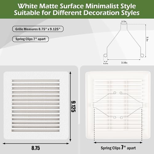 2 Pcs C350GN Bathroom Fan Cover Replacement - Image 2
