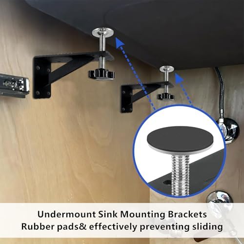 2Pcs Undermount Sink Brackets Sink Repair Kit Adjustable Undermount Sink Support - Image 5