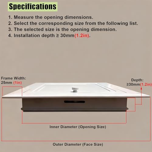 20x20, 20x40 White Aluminum Access Panel Door - Image 5