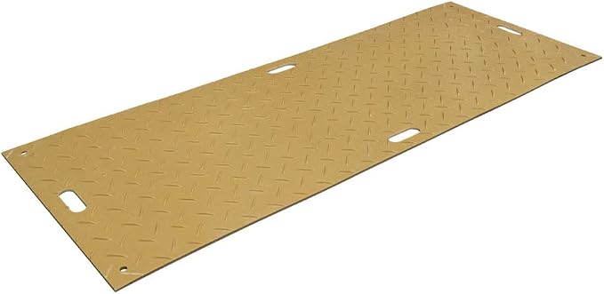 10 Pk 4' x 8' - 1/2" Thick Heavy Duty Tan Ground Protection Mats - Easily - Image 6