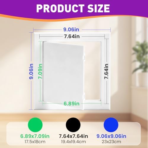 8 x 8 Inch Access Panel for Drywall and Ceiling, ABS Plumbing Access Door - Image 2
