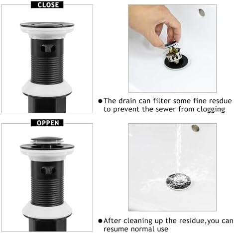 Bathroom Sink Drain, 5 Pack Drain Stopper - Image 6
