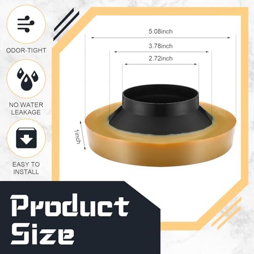 Marsui 8 Pack Toilet Wax Ring Seal Gasket 3-4 Inch - Image 2