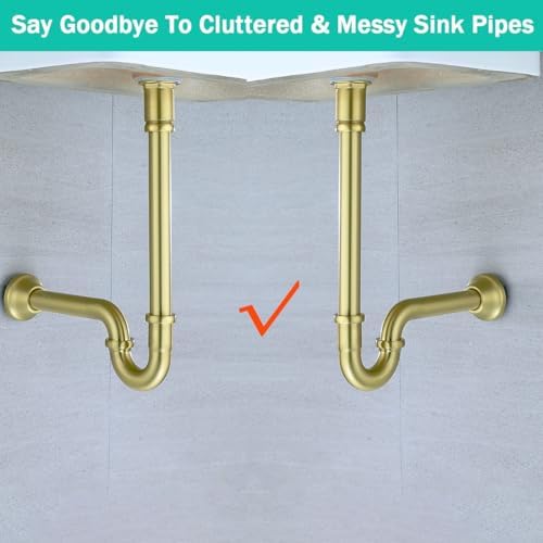 Brass P Trap U-Shape 11/4 inch Sink Drain Pipe - Image 3