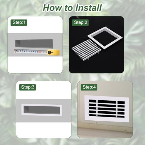 PATIKIL 16x8 Inch Linear Bar Air Vent Grille, Sidewall HVAC Air Supply and - Image 5