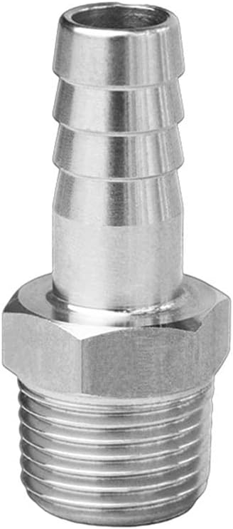 Stainless Steel Hose Barb Fitting 1/2" Hose Barb to 1/4" NPT Male Thread - Image 3