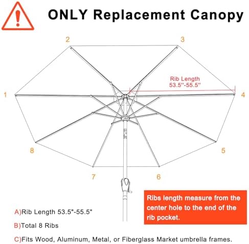 MASTERCANOPY 9 ft Replacement Canopy - Image 2
