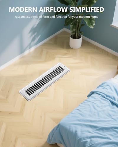 Floor Register 2x12, 1 Pack White Floor Vent - Image 3