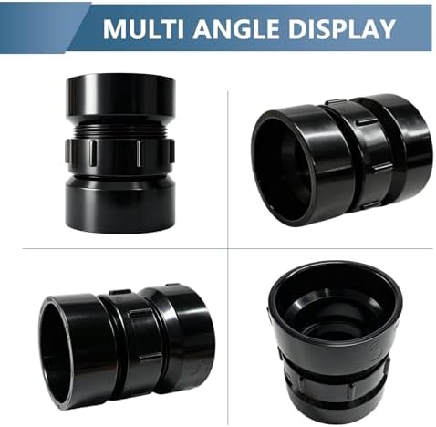 Lesso 1-1/2 Inch ABS P-Trap Union – HUB x HUB Connection, Detachable Sink Drain - Image 2