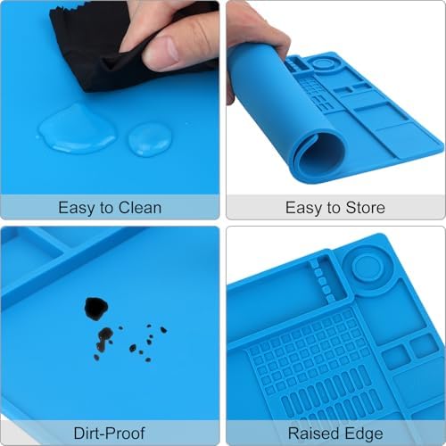 STREBITO Soldering Mat Electronics Repair Mat, Silicone Work Mat 13.8"x9.9" - Image 6