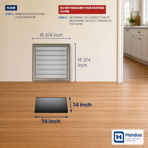 Fits 14x14 Duct Opening | Return Air Floor Grille by Handua | Walkable Vent - Image 2