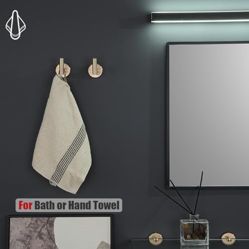 JQK Bathroom Towel Hook Champagne Bronze, Coat Robe Clothes Hook - Image 6