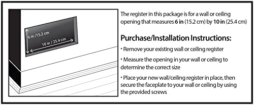 Decor Grates ST610W Scroll Design Wall/Ceiling Register, Textured Black - Image 4