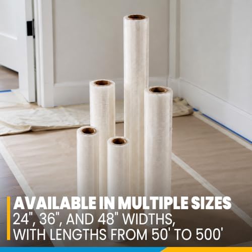 Zip-UP 24" x 50' Carpet Protection Film, Self Adhesive, Easy Installation - Image 6
