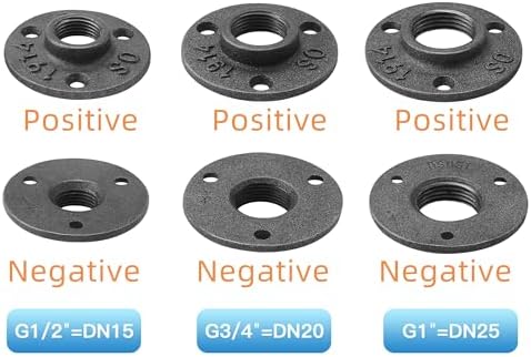 1" Floor Flange, 40 Pack MalleableIron Threaded Pipe Flange - Image 3