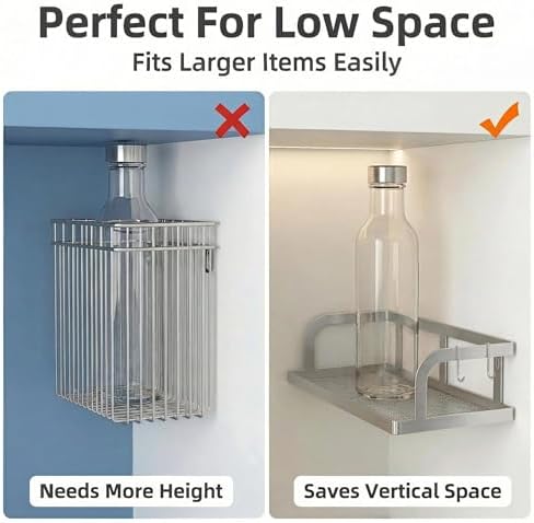 PUSDON 2-Pack 16.5" Extra Long Slim Hollowout Shower Caddy, Wall Mount Spice - Image 4