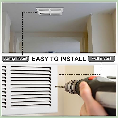 Pelopy 10 x 6 Inch 6 Pack Return Air Grille Vent Covers & 12 Screw - Image 5