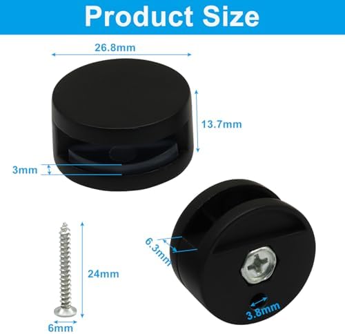 Frameless Mirror Mounting Hardware Kit, 4 Pack - Image 2