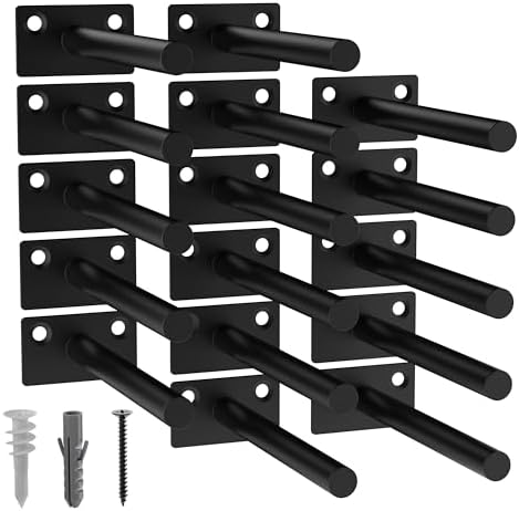 LEOPO 16-Pack 5 inch Floating Shelf Brackets, Hidden Shelf Bracket by FinestHomeDecor