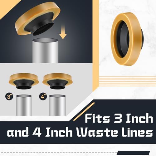 Marsui 4 Pack Toilet Wax Ring Thick Toilet Bowl Wax Ring Gasket - Image 3