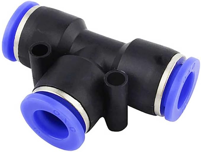 3/8" OD Push to Connect Tee Fitting 3 Way T Shape Quick Push Lock Adapter - Image 2