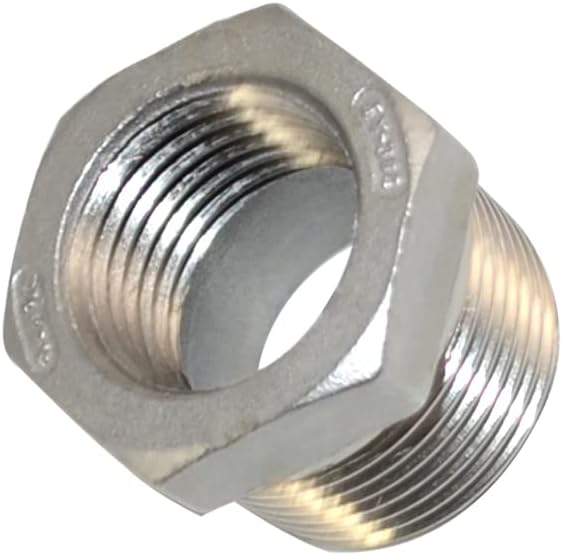 3/4" Male NPT to 1/2" Female NPT Female Reducing/Reducer Bushing Pipe Fitting by Megairon
