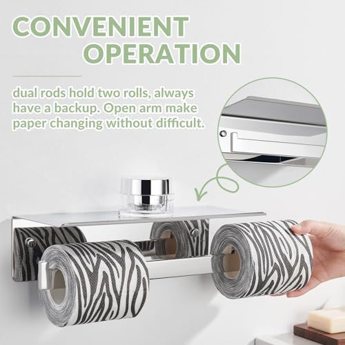 APLusee Double Toilet Paper Holder - Image 7