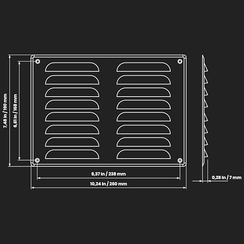 Repa Market 10" x 7.5" Inch Aluminium Air Vent Cover - Image 2