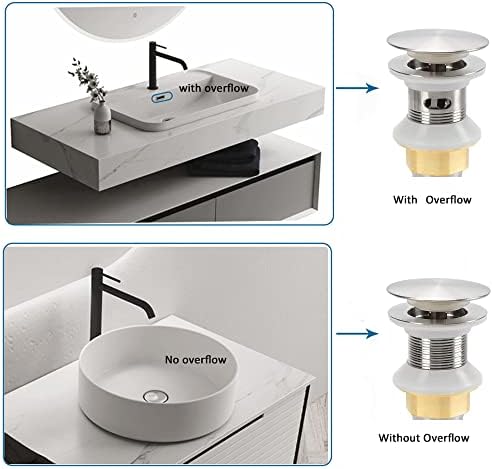 Rockgoya Bathroom Sink Drain, 5 Pack Drain Stopper Bathroom Sink Without - Image 3