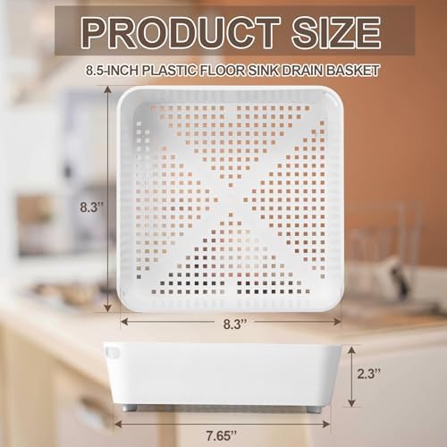 Tuanse 8 Pcs 8.5 X 8.5 X 2.5 Inch Commercial Floor Drain Strainer - Image 2