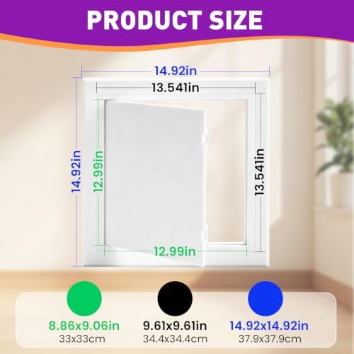 14x14 Inch Access Panel for Drywall and Ceiling, ABS Plumbing Access Door - Image 2