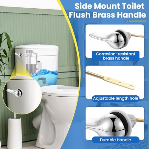 Saillong Universal Toilet Flusher Replacement Kit, Fill Valve, 2-Inch Flapper - Image 6