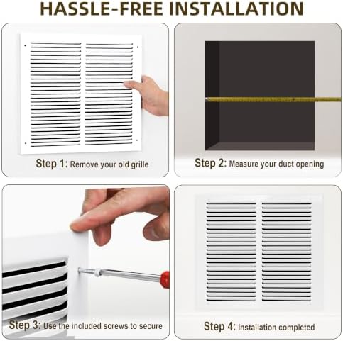 24x12 Return Air Grille for 24"W x 12"H Duct Opening, Return Air Vent Cover - Image 7