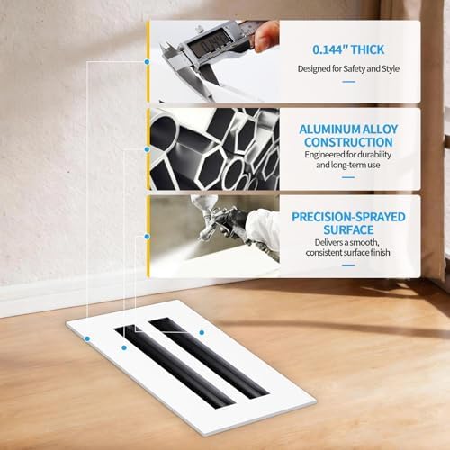 10x4 Modern AC Vent Cover, Decorative Air Vent Register Grille - Image 5
