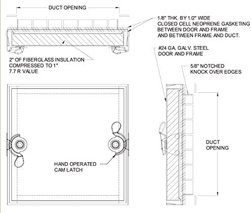Acudor CD-5080 Duct Access Door 16 x 16 - Image 2